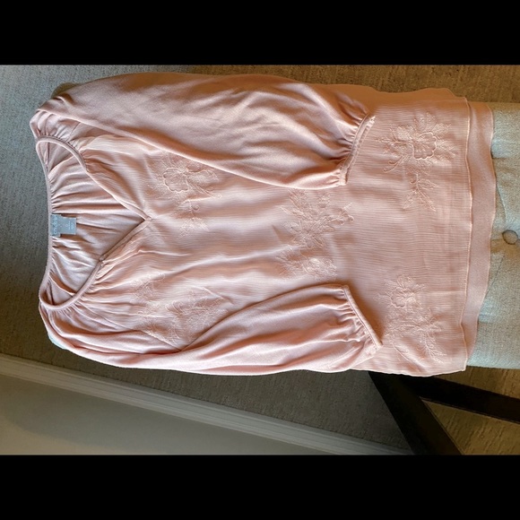 Chico’s blouse , soft peach,small with embroidery - Picture 1 of 3